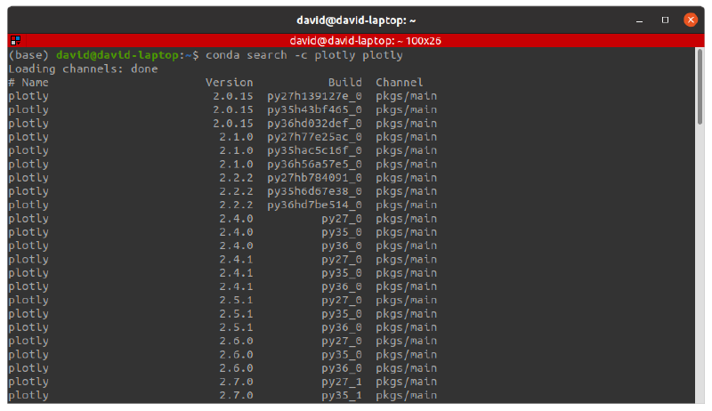 conda search command